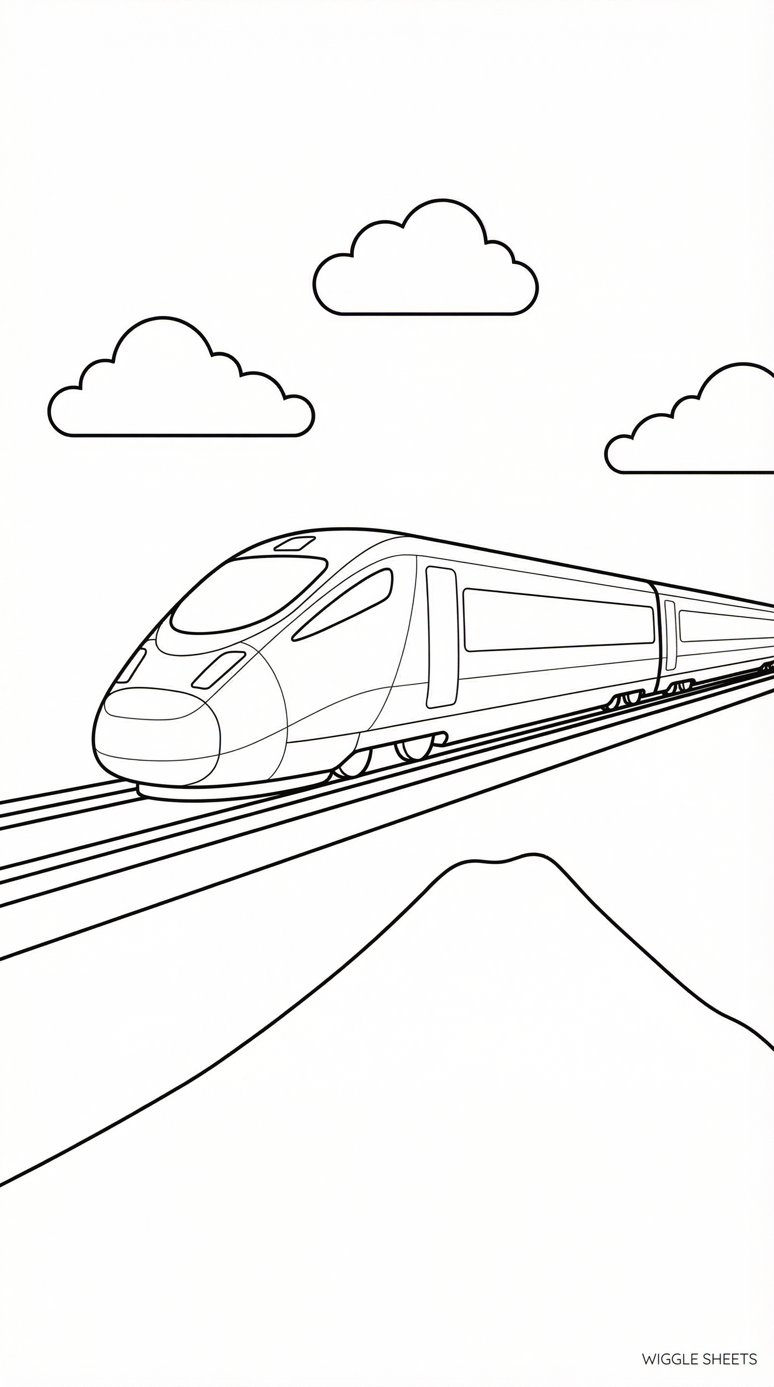 Bullet Train Coloring Page